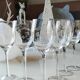 Lot de 6 verres à pied en cristal taillé, art déco d épis de blé/motifs floraux, art déco