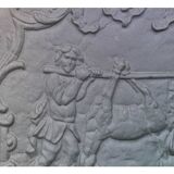 Stern Art Foundry Cast Fireplace Plate Hunting Back