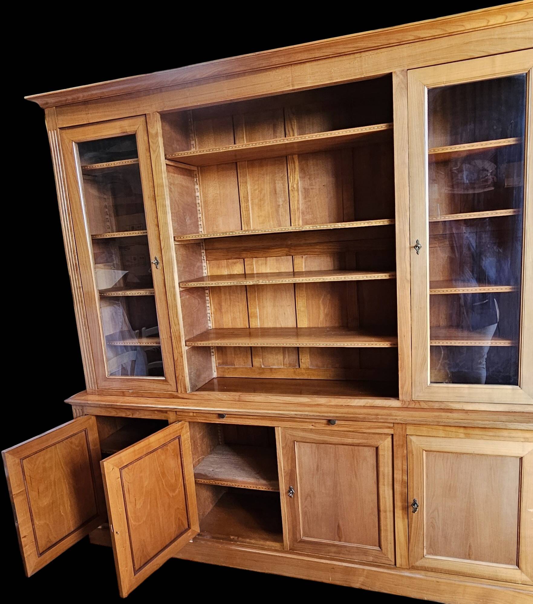 Cherry wood bookcase