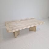 Rectangle Travertine Coffee or Side Table, Italy 1980's