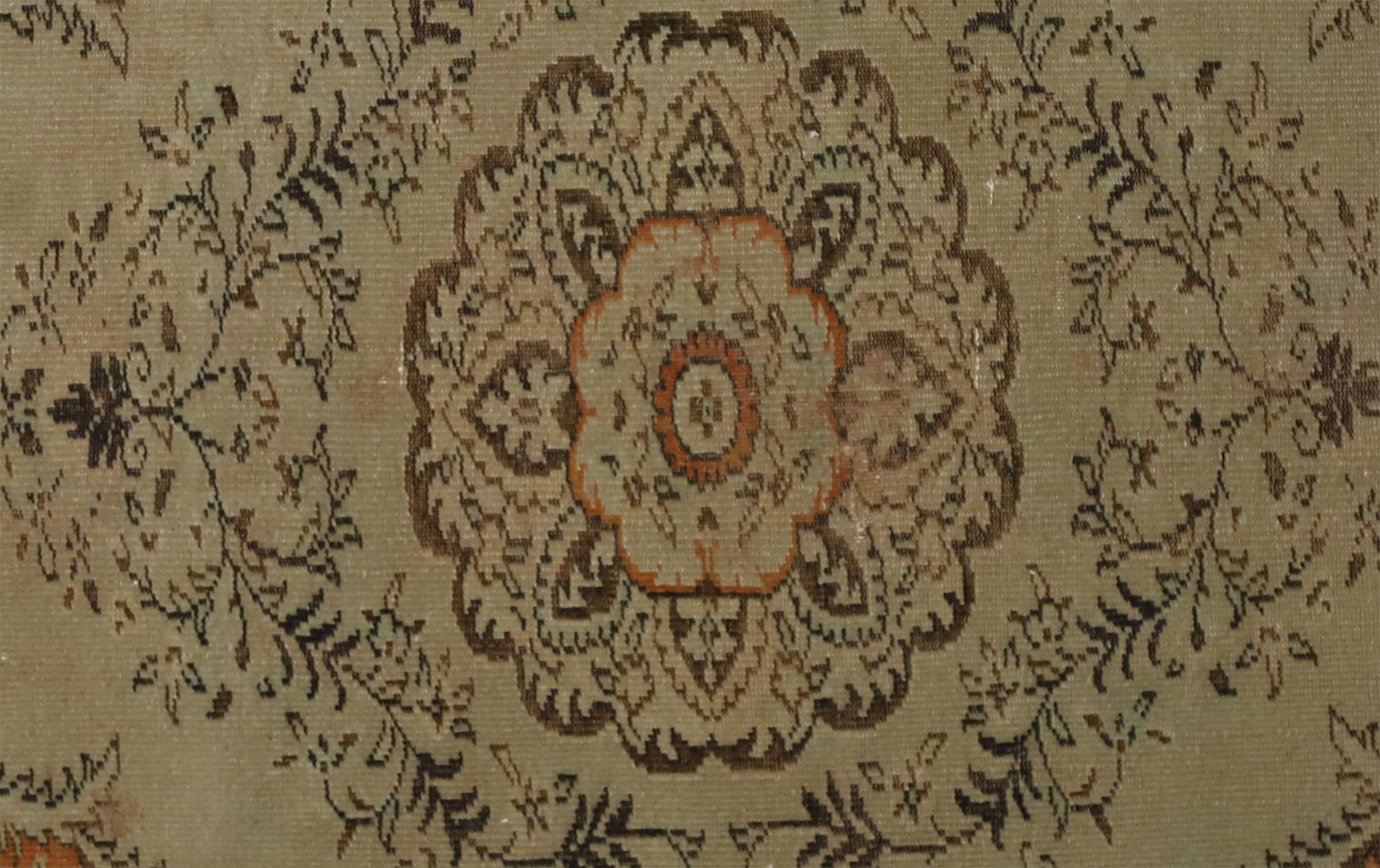 Tapis Oushak Ancien – Motifs Floraux, 174 x 274 cm