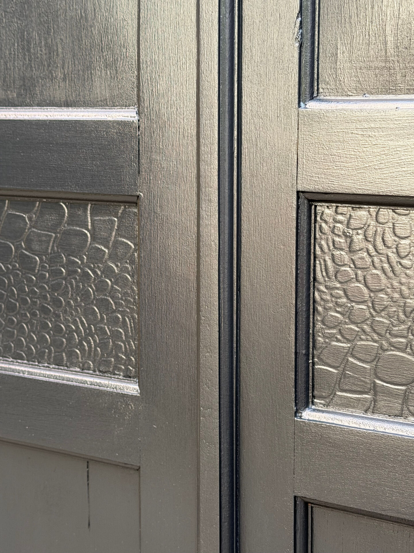 Renovated black Art Deco Parisian wardrobe