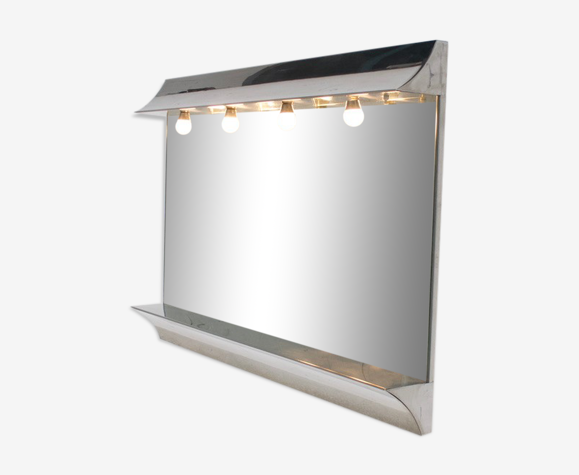 Miroir acier chromé années 70'