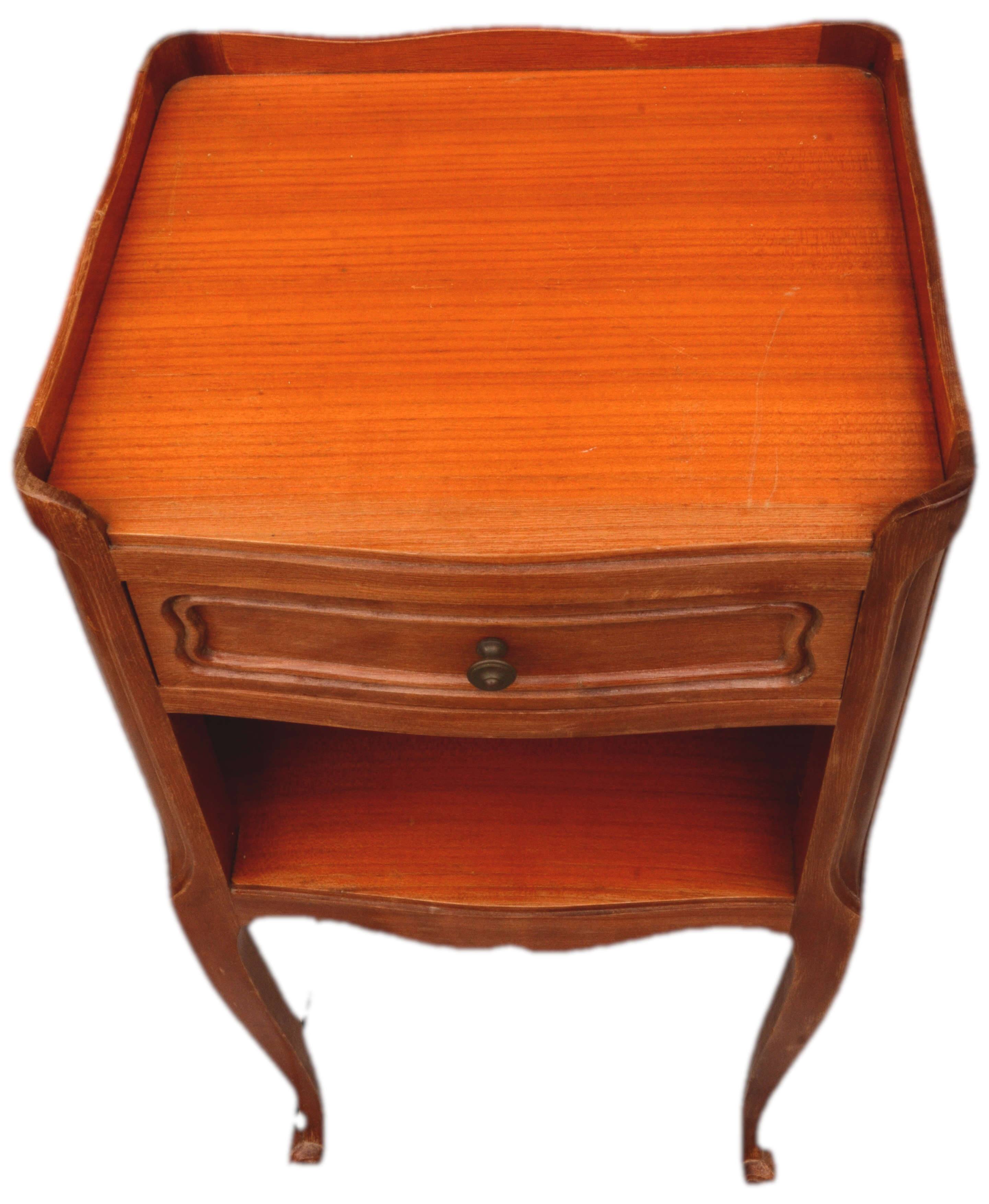 Cherry bedside table in Louis XV style