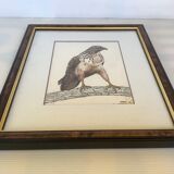 Ancien cadre rapace oiseau