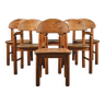 Chaises de salle à manger x 6, Rainer Daumiller, pin massif années 1970