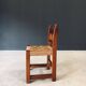 Oak & Rope Travail Populaire Side Chair, Belgium, 1950s