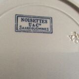 Lot of 6 flat plates hazelnuts of sarreguemines