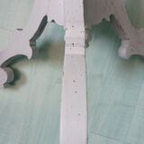 Pedestal table in old wood