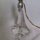 Saint-Louis crystal lamp with a free-form wave base.
