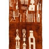 Tapis berbère azilal marron et blanc