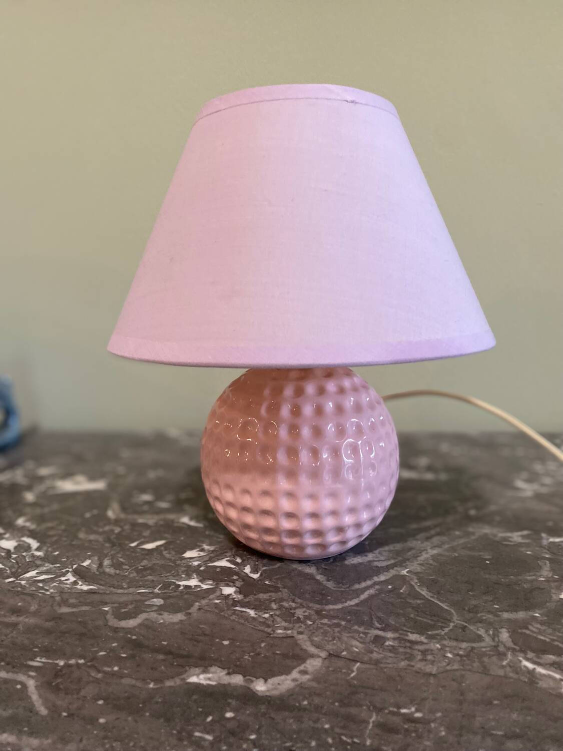 Vintage pink ceramic lamp