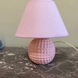 Vintage pink ceramic lamp