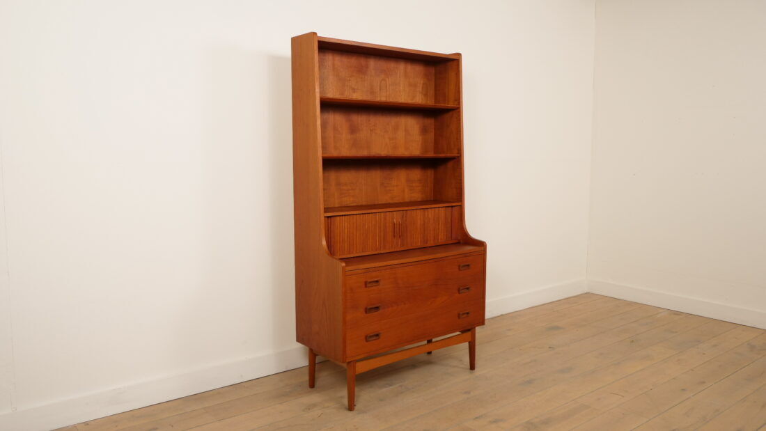 Vintage bookcase | Secretary | Teak | Johannes Sorth