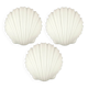 Set of 3 Large Opaline Glass Shell-Shaped Wall Lights from Limburg, 1970s