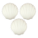 Set of 3 Large Opaline Glass Shell-Shaped Wall Lights from Limburg, 1970s