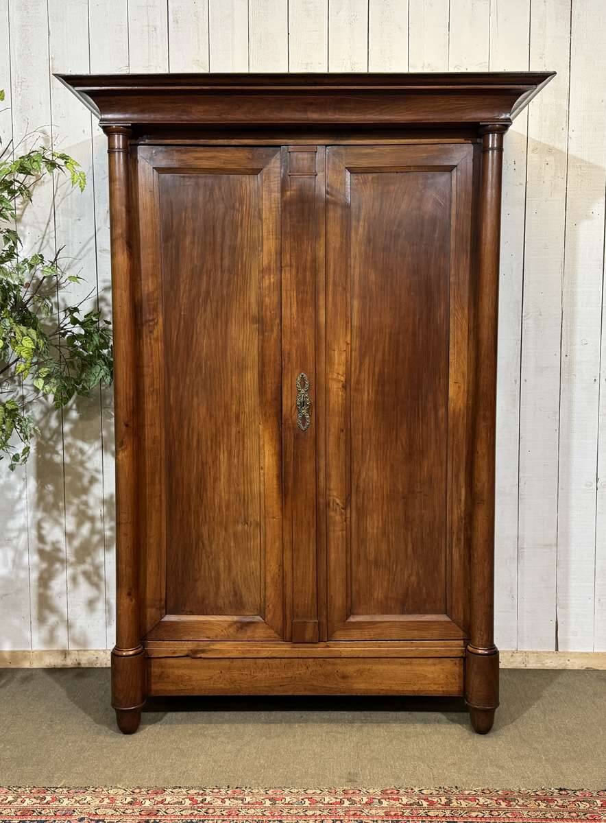Armoire penderie Empire en merisier XIXème