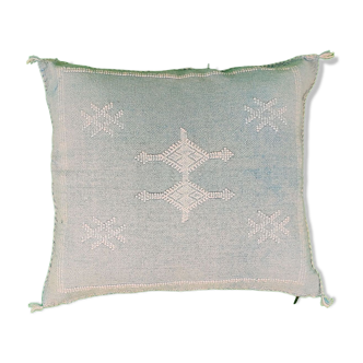 Coussin berbère Sabra turquoise délavé