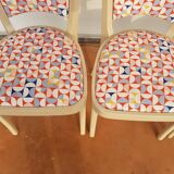4 Old Chairs " Baumann France "No. 1160 Vintage