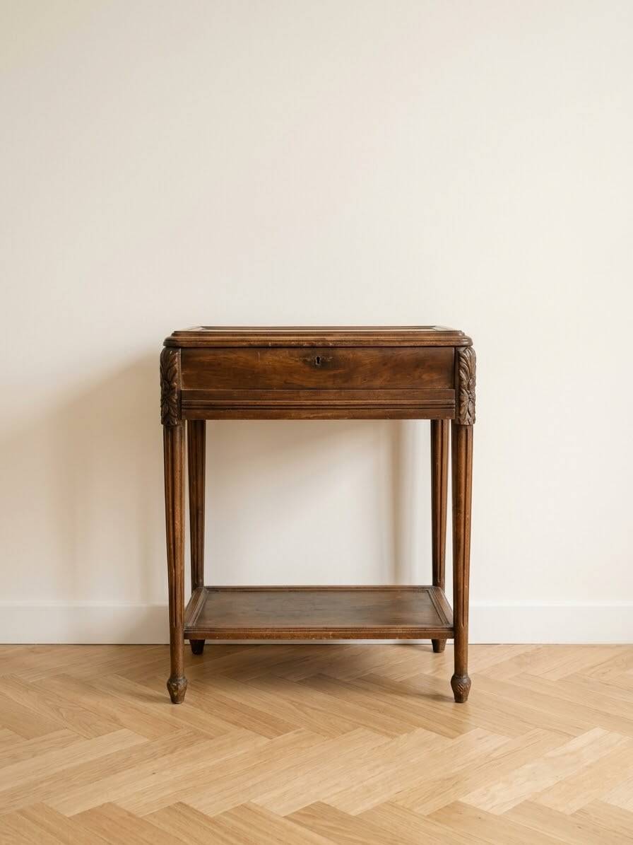 Art Deco wooden dressing table with mirror