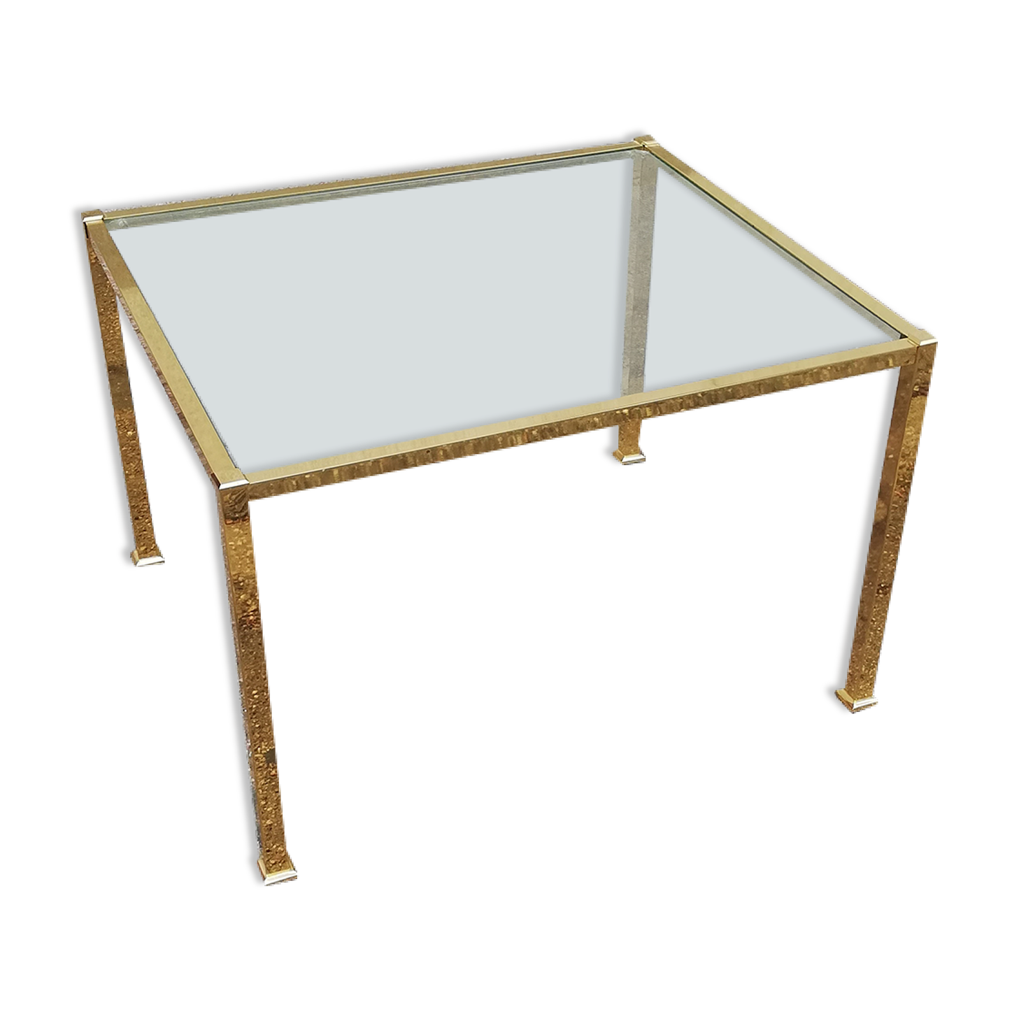 Vintage gold brass coffee table