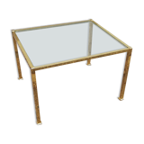 Table basse vintage en laiton doré