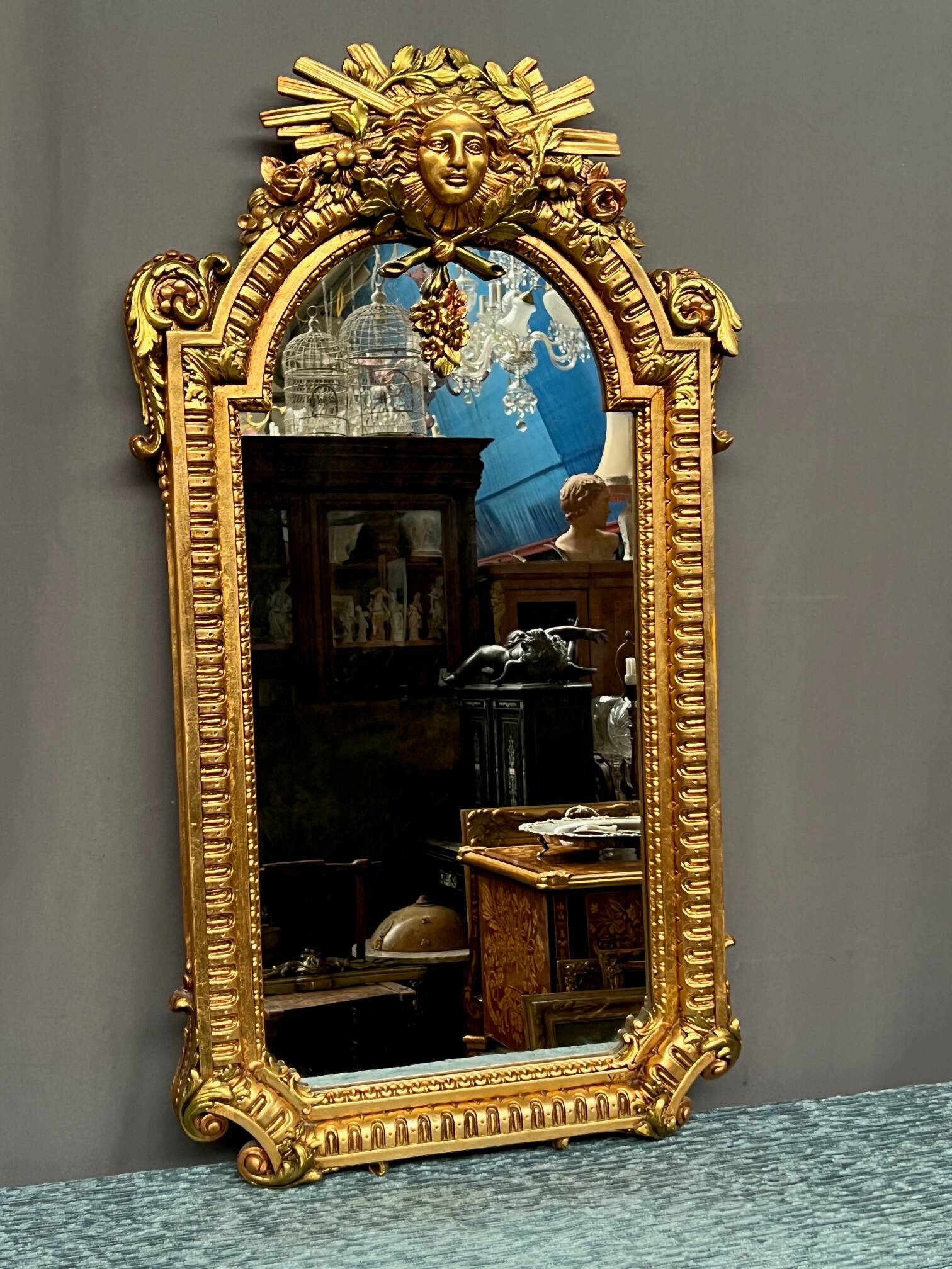 Vincenzo Fancelli – Franklin Mint. Louis XIV style designer mirror.