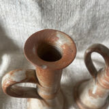 2 Sandstone candlesticks