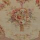 Golden wooden fireplace screen and Aubusson tapestry, 19th century.