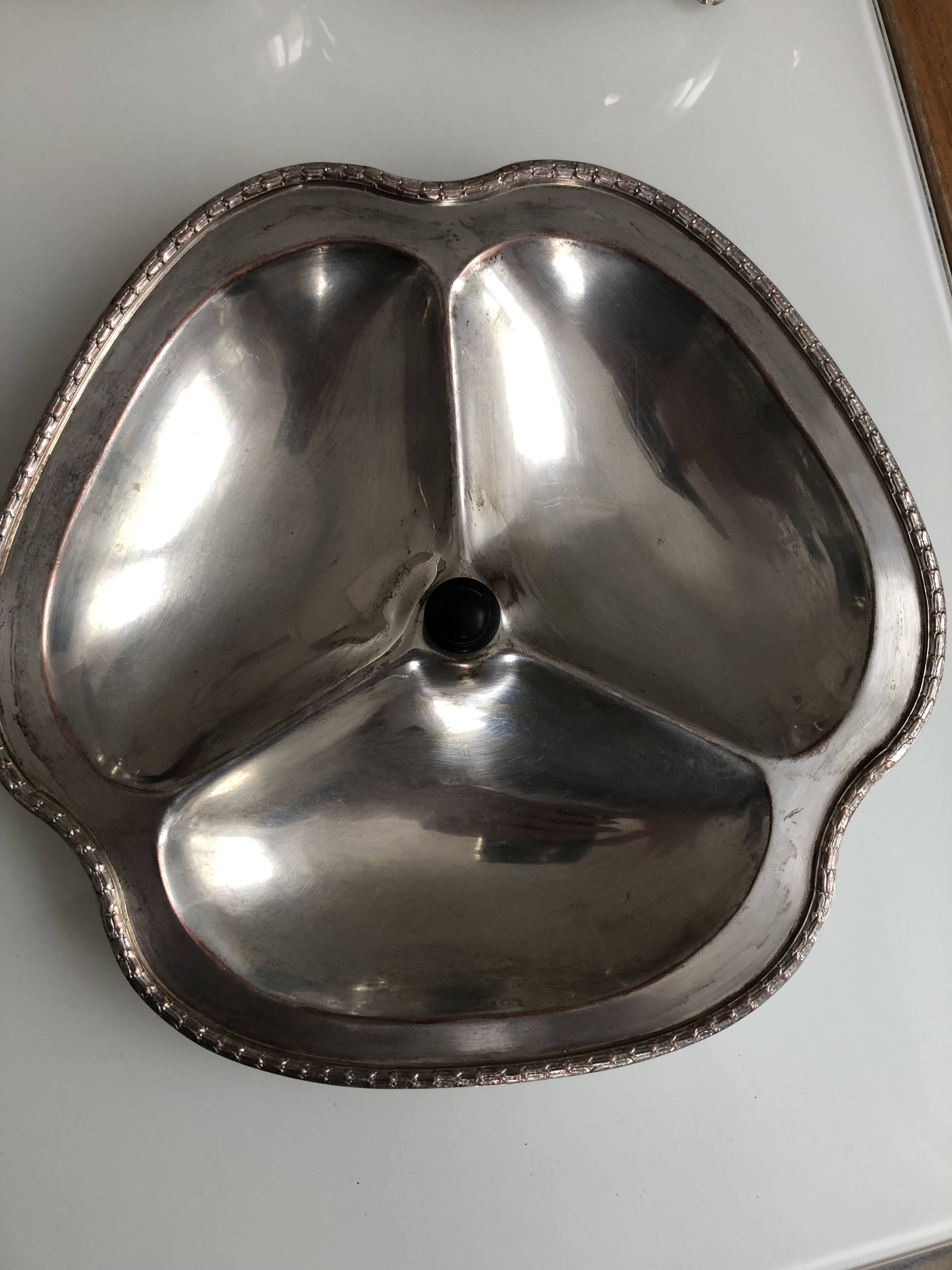 Wiskermann silverware serving dish (equiv. Ercuis, Christofle)
