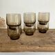 6 petits verres LUMINARC France verre fumé