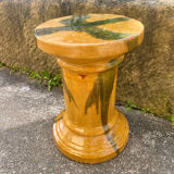 Southern France stool in glazed ceramic