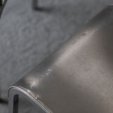 Set of 6 dining chairs in bent aluminum, 1980’s