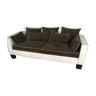 3-seater sofa in two-tone fabric first time