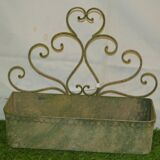 Patinated iron wall planter