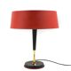 Oscar Torlasco, Mid-Century red table lamp, Lumi, Italy 1954