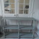 Console vintage 3 plateaux vert de gris