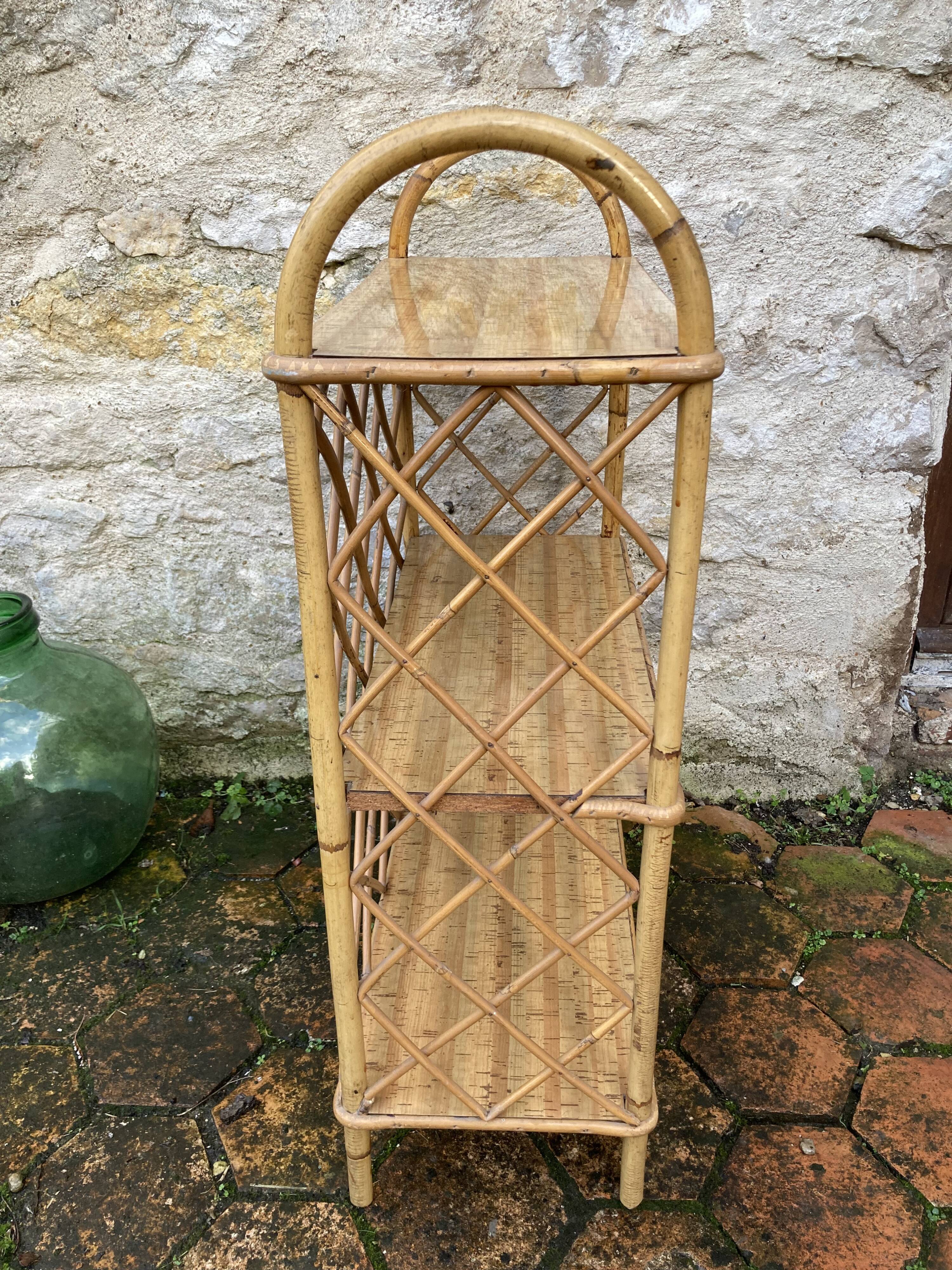 Vintage rattan shelf