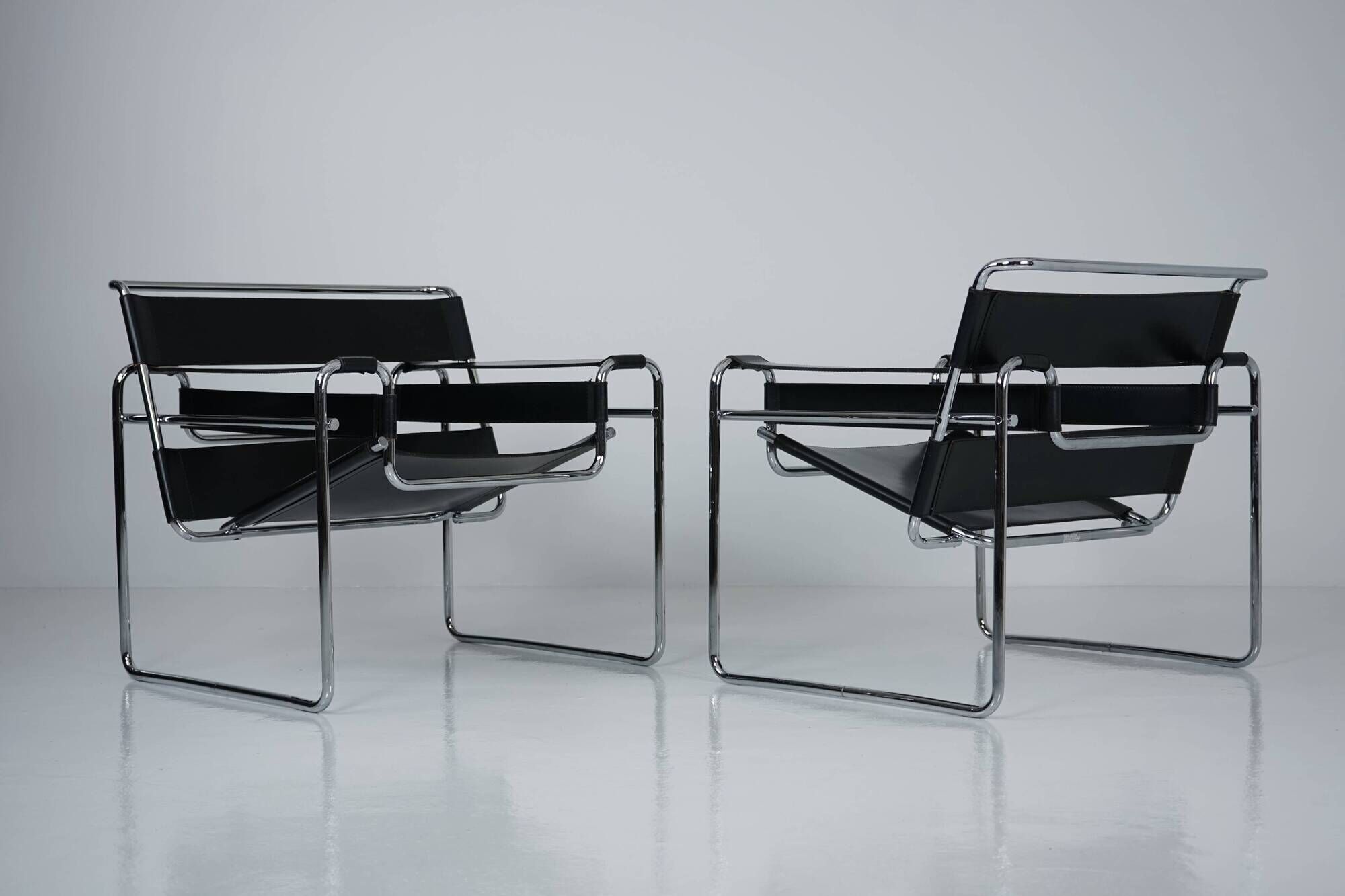 Wassily Chair by Marcel Breuer for Gavina set of 2