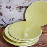 Six vintage Czech ceramic dessert plates