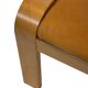 Vintage ikea poang tan leather cantilever footstool ottoman design