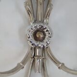 Paire d’appliques palmiers chrome style bambou des années 1970