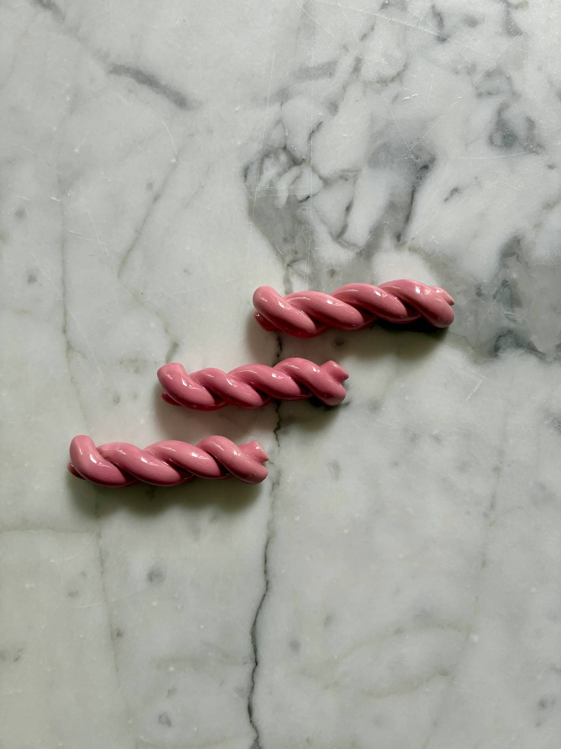 Six ceramic "Marshmallow" knife rests - 1980