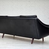1960s, Danish design by Aage Christensen, 3-seater sofa, leather.