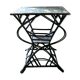 Table d'appoint en bambou et rotin noirci, époque 1900