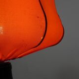 Wine bottle table lamp with fabric shade, 1970s