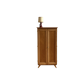 Small oak cabinet with tapered legs.