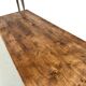 XXL farmhouse table 4 metres in solid pine - 6 legs - 1950s