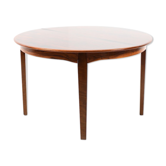 Round Danish Dining Table in Rosewood