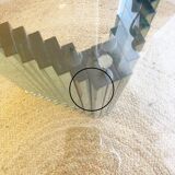 Italian glass coffee table — Luigi Massoni 1970